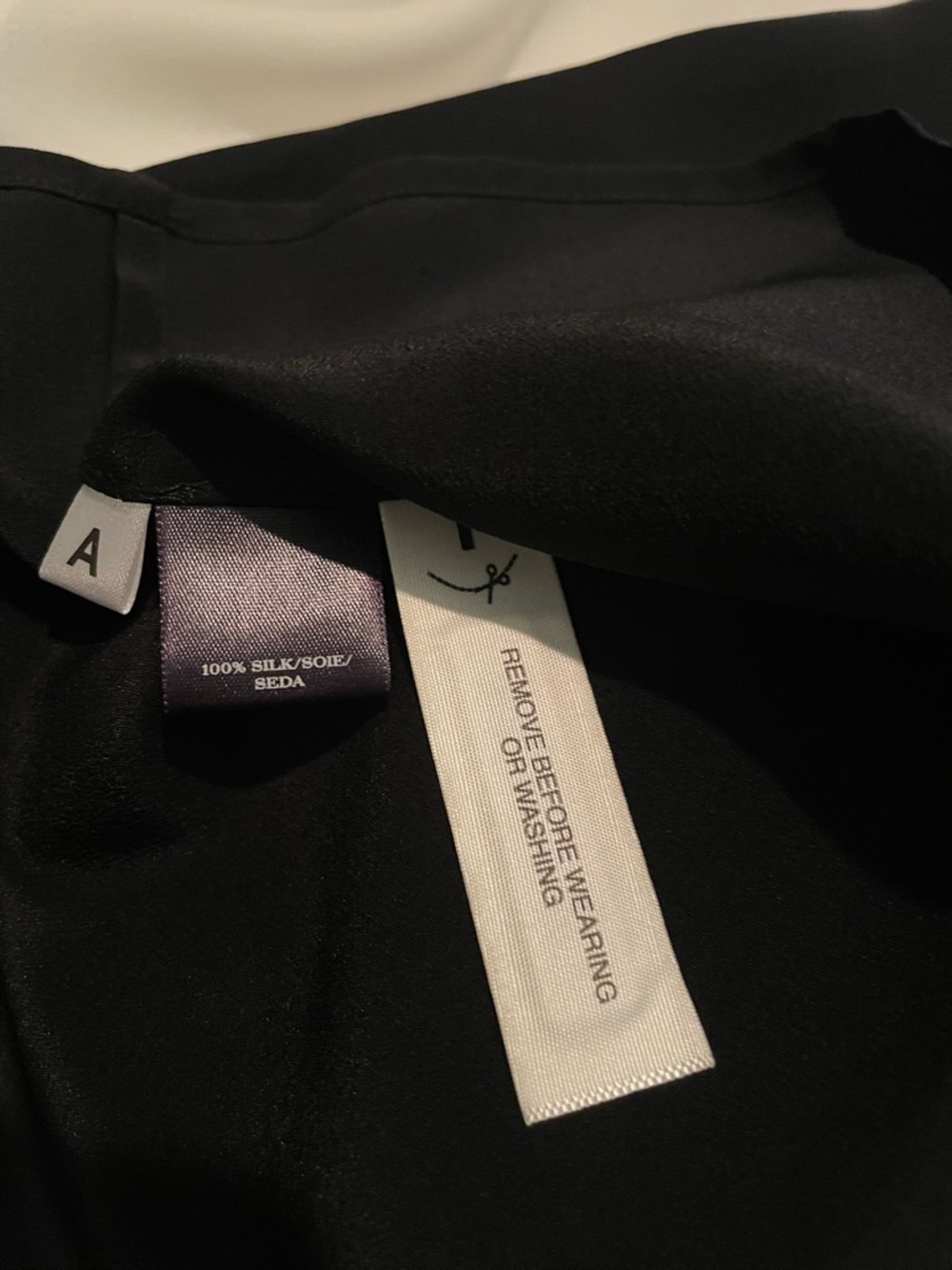 Ann Taylor 100% Silk Black Short Cap Sleeve Blouse Shell - Picture 13 of 13